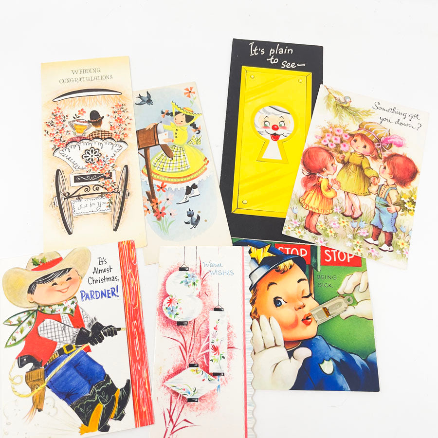 Large Bundle of Vintage 1950s–60s Humorous & Sentimental Greeting Cards