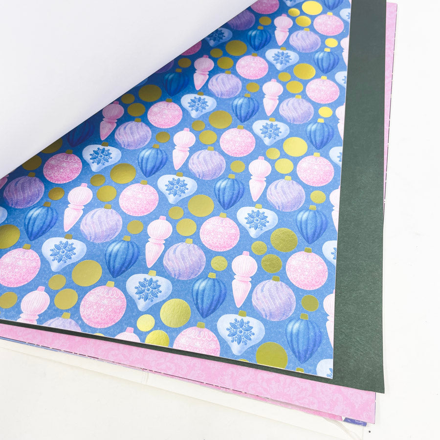 Blue - Purple - Pink and Foil Theme – 12" x 12" Paper Stack