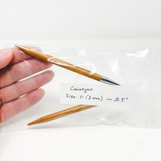 ChiaoGoo Bamboo Circular Knitting Needles 31.5" – Size 11 (8mm)
