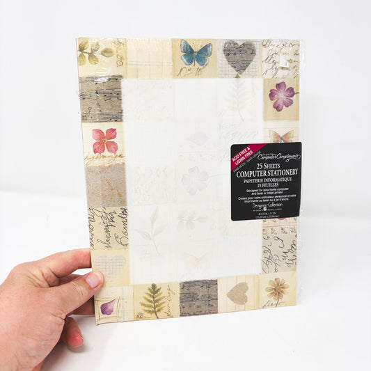 Computer Complements Music/Heart Collage Stationery Paper