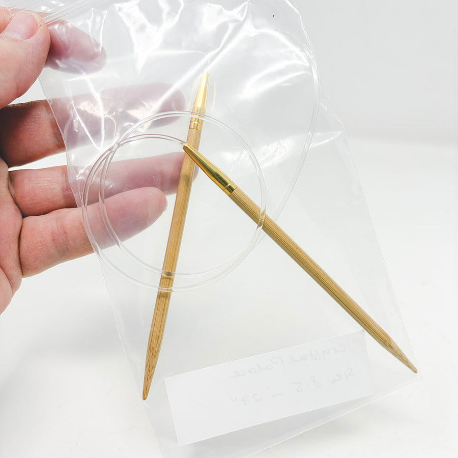 Crystal Palace Bamboo Knitting Needles Circular 27" – size 8.5