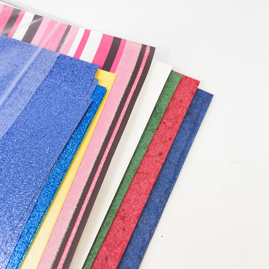 Glitter - Texture – Natural 12" x 12" Paper Pack