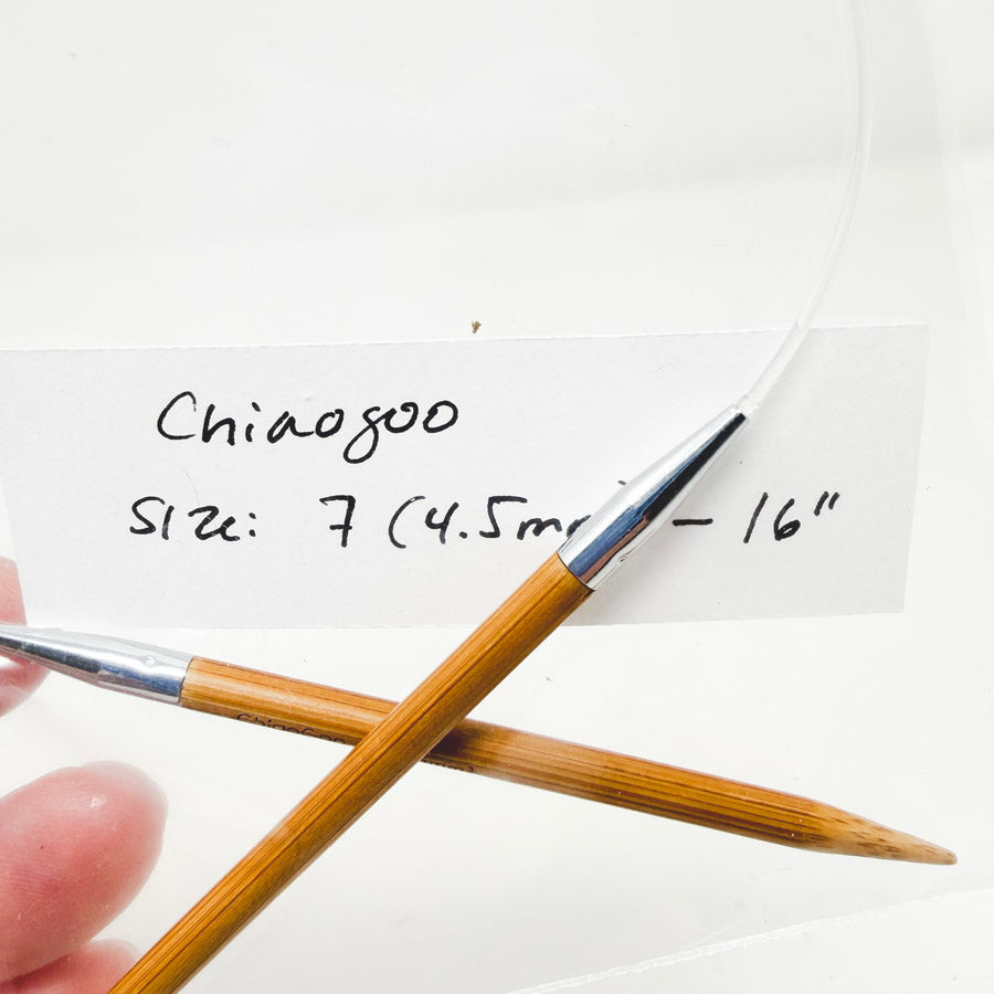 ChiaoGoo Bamboo Circular Knitting Needles 16" – Size 7 (4.5mm)