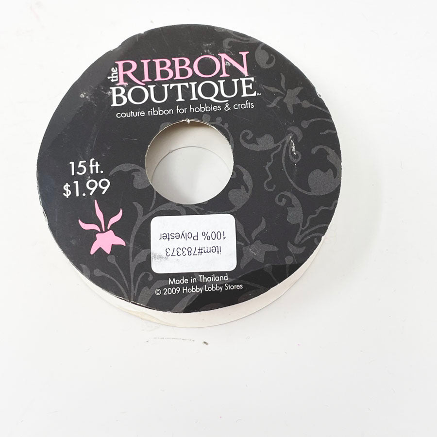 The Ribbon Boutique Ribbon - White Floral