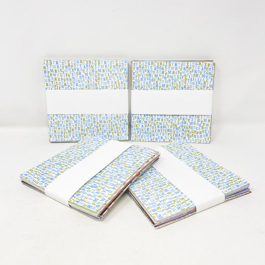 Alphabet Theme – Stack of Cut Scrapbook Paper – 6x6" Pack (1)