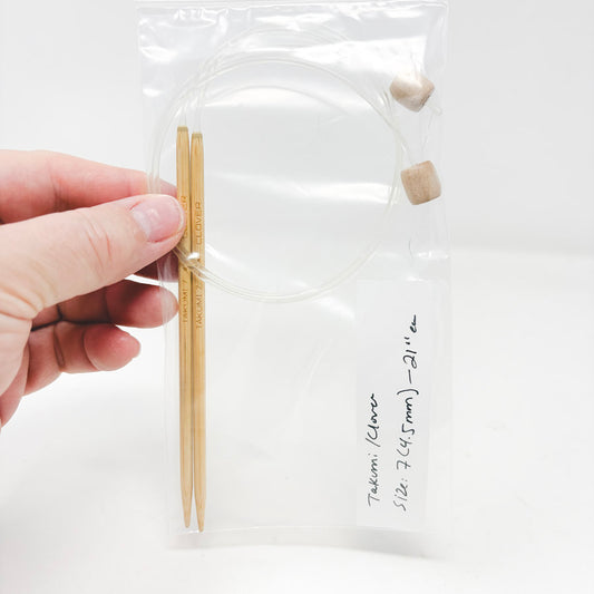 Clover Takumi Bamboo 20 Inch Flex Needles – Size 7 (4.5mm)