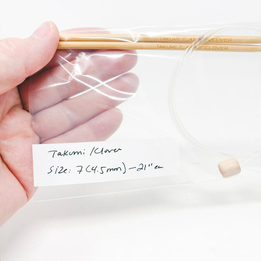 Clover Takumi Bamboo 20 Inch Flex Needles – Size 7 (4.5mm)