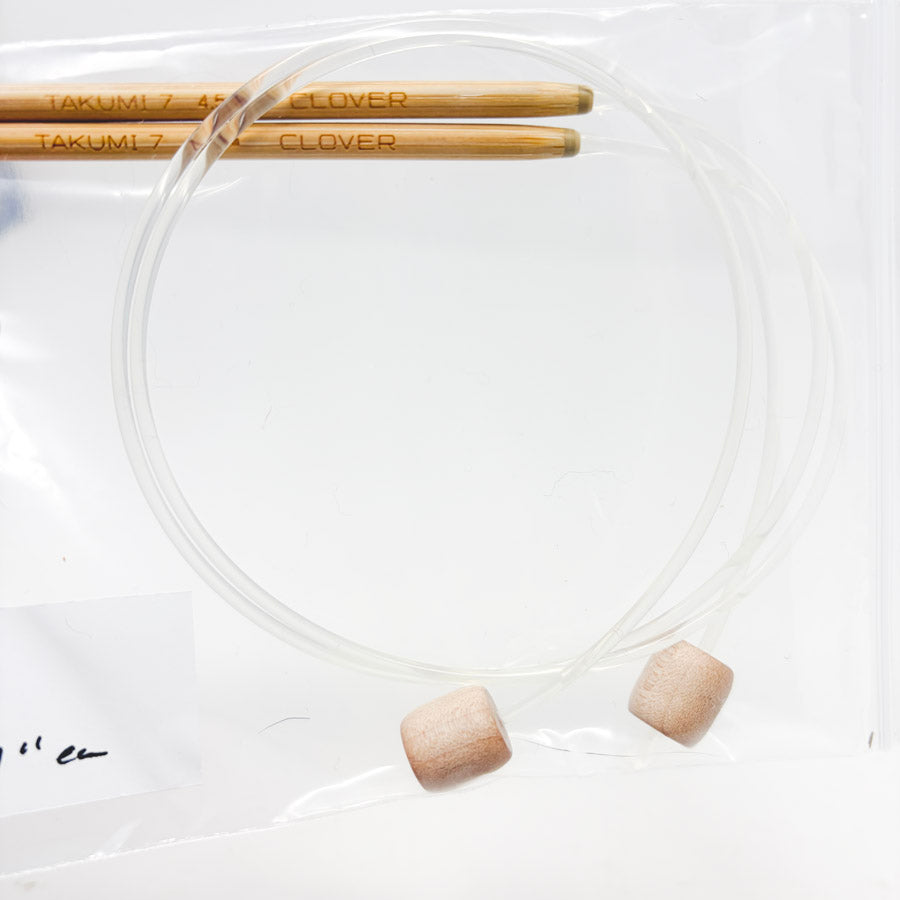 Clover Takumi Bamboo 20 Inch Flex Needles – Size 7 (4.5mm)