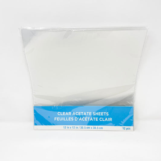 Clear Acetate Sheets 12"x12"