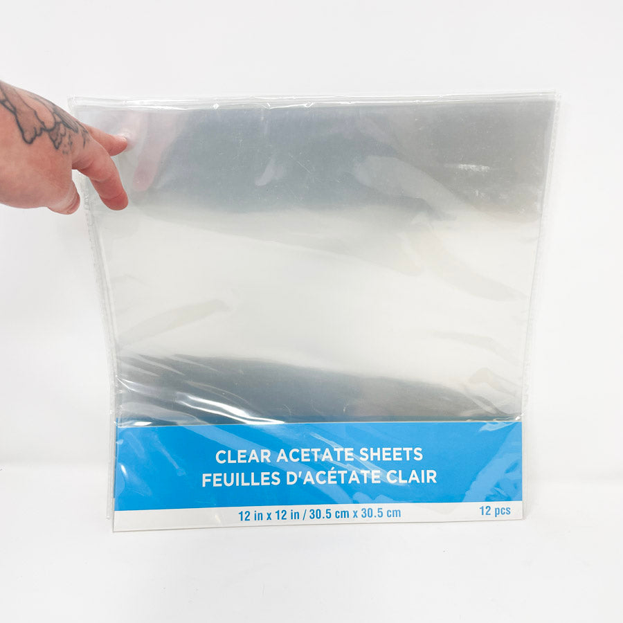 Clear Acetate Sheets 12"x12"