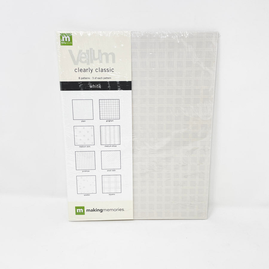 Making Memories- Vellum Clearly Classic White- 8.5"x11"