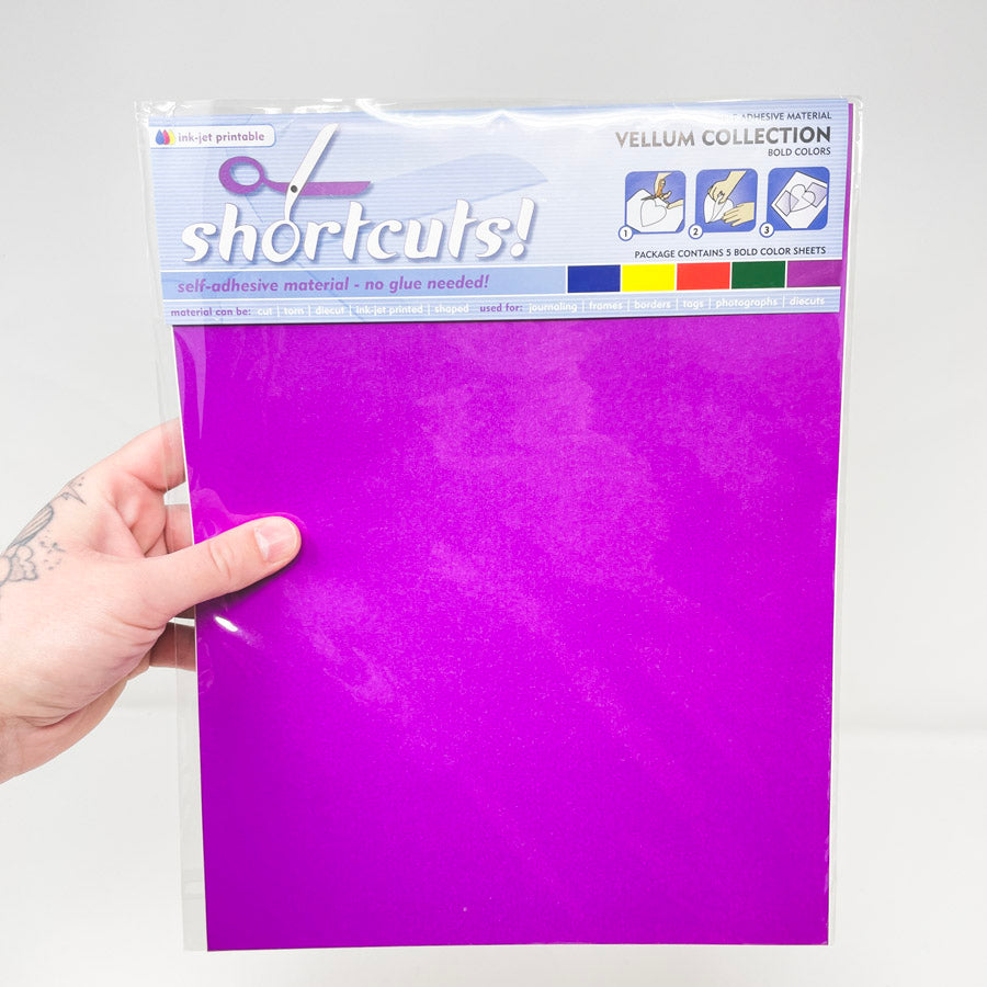 Shortcuts! Purple Self-Adhesive Vellum Collection