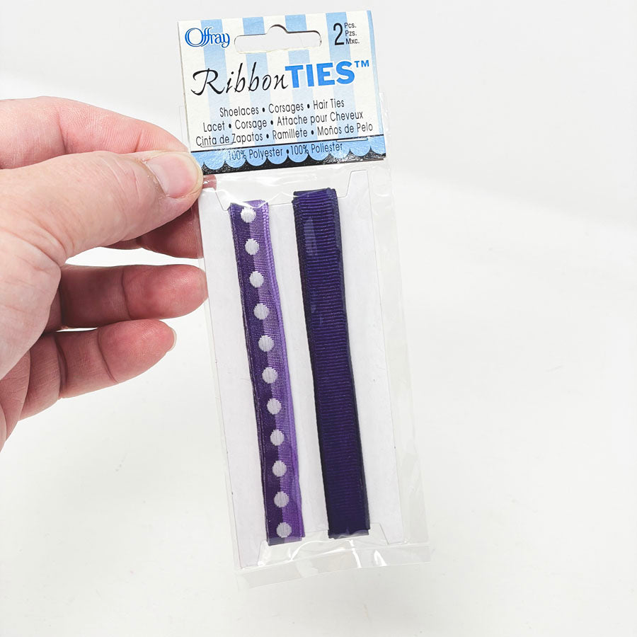 Offray Ribbon Ties - Purple