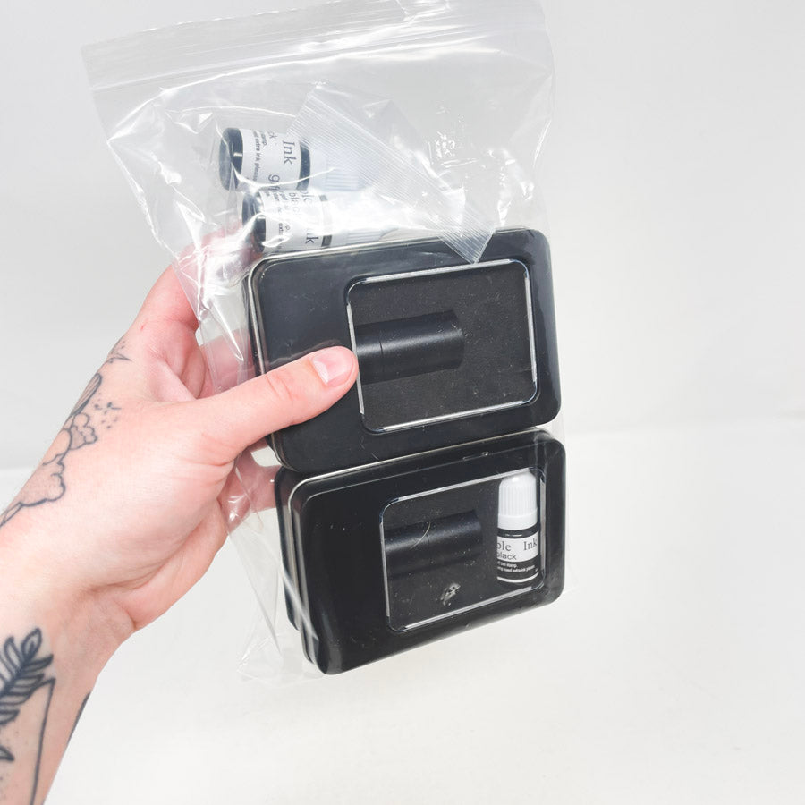 Two Golf Ball Stamper Sets with Indelible Black Ink