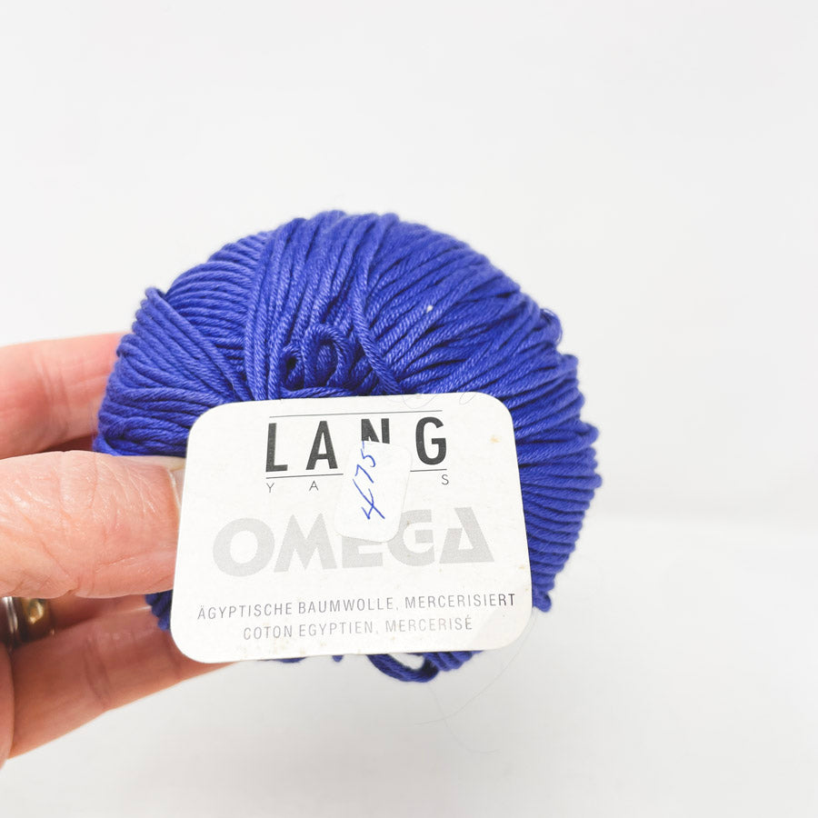 Lang Yarns Omega Egyptian Cotton Yarn - Blue/Purple
