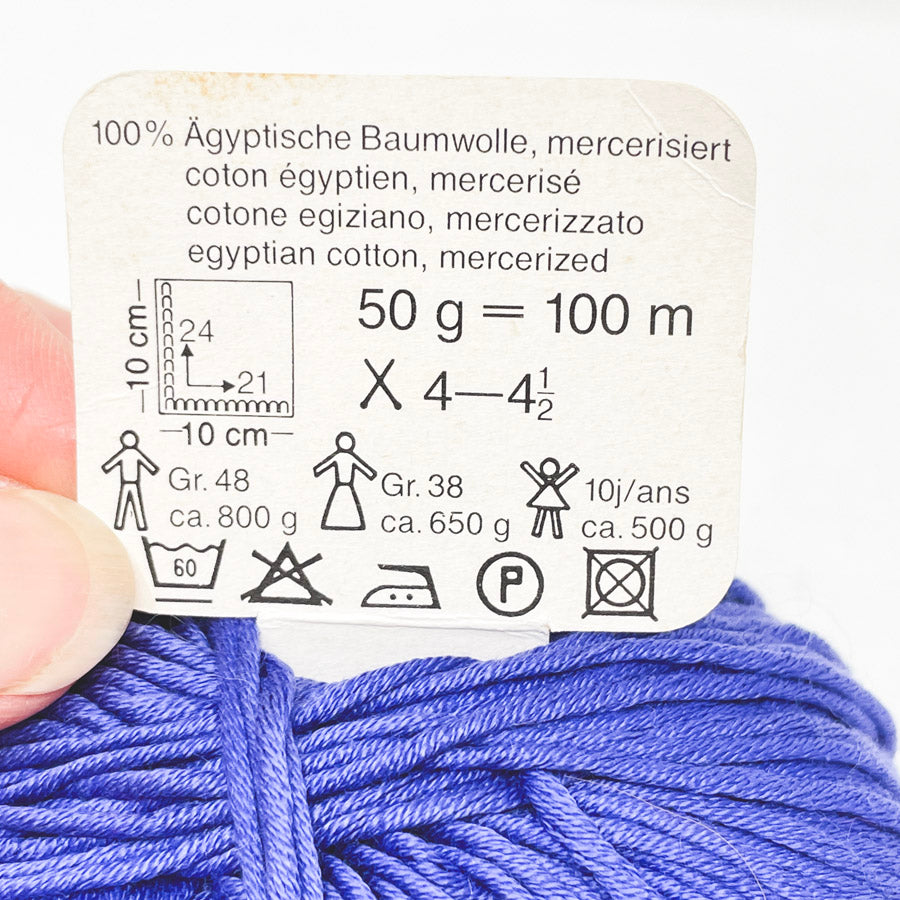 Lang Yarns Omega Egyptian Cotton Yarn - Blue/Purple