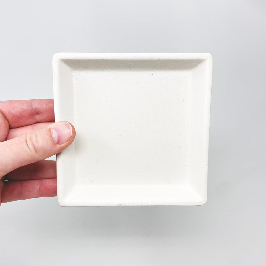 Unfinished earthenware square or circle tray (you pick)