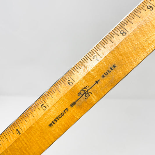Vintage Westcott 12 inch wooden ruler