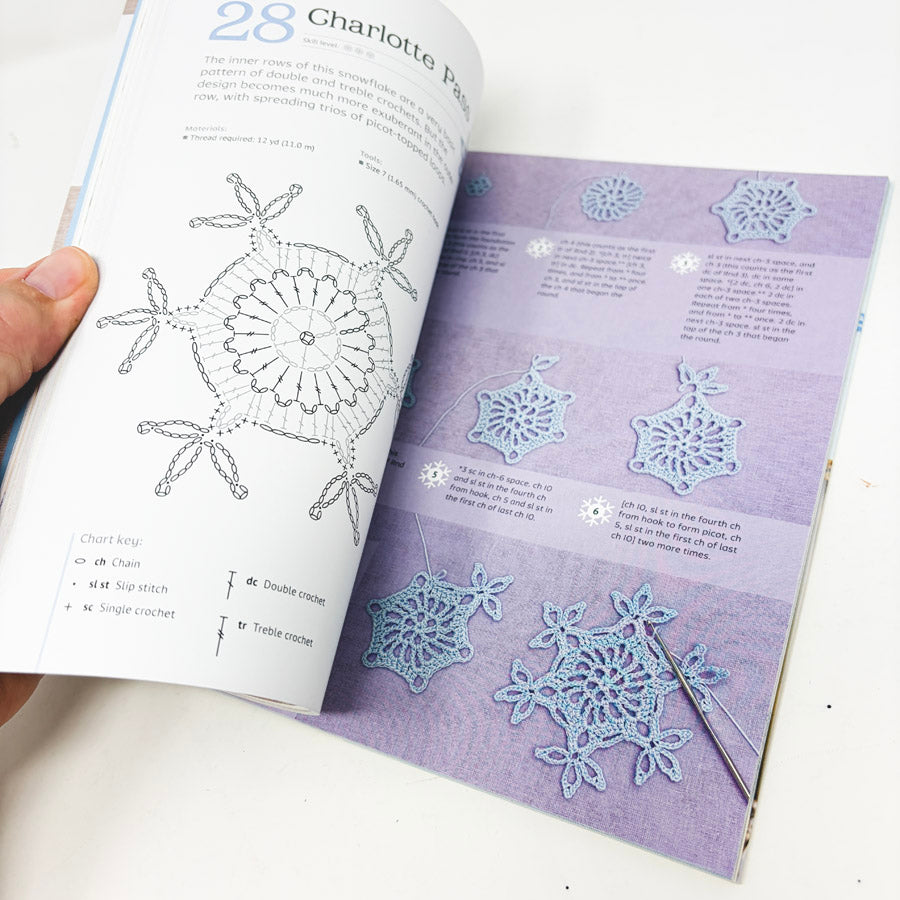 Crochet Snowflakes Step-by-Step Book by Caitlin Sainio