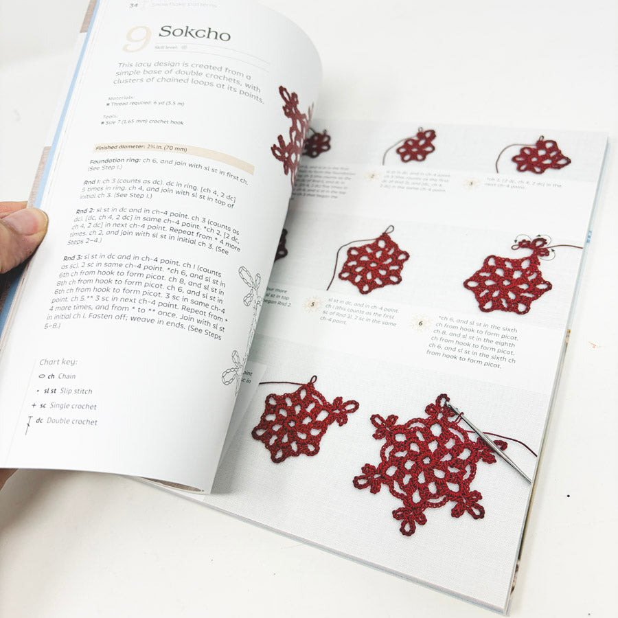 Crochet Snowflakes Step-by-Step Book by Caitlin Sainio
