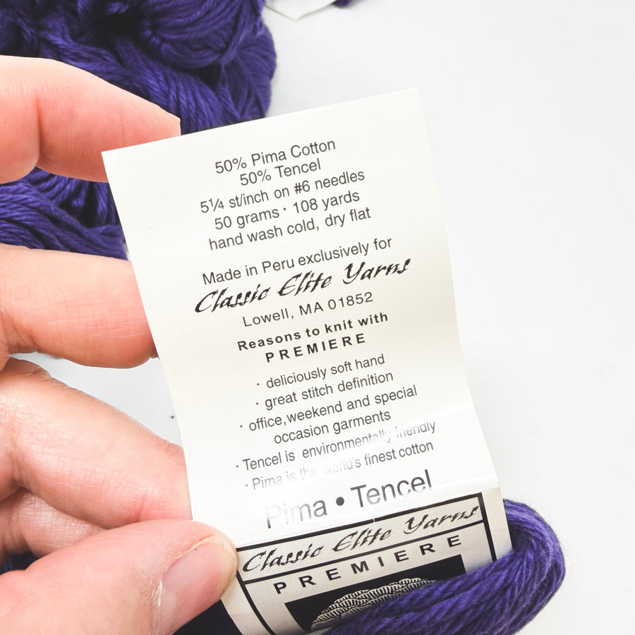 Classic Elite Yarns Premiere Cotton Blend Yarn – Navy (1)