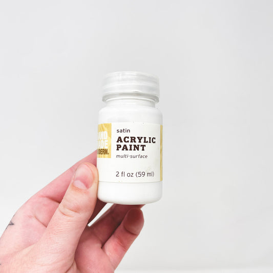 Hand Made Modern White Acrylic Paint