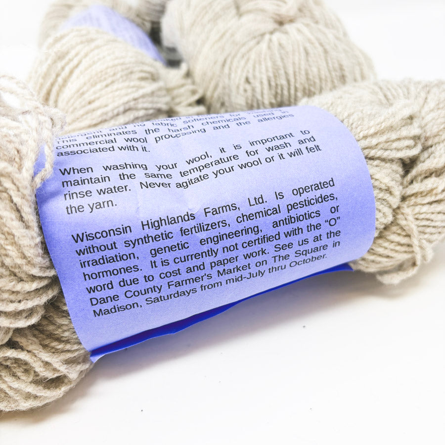 Wisconsin Highlands Farms Wool Yarn – Lt. Sporty Gray