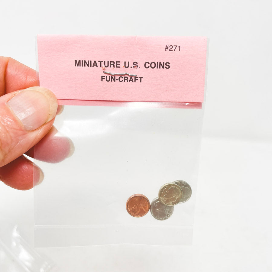 Fun Craft Miniature US Coin Bundle Pink & Green Labels