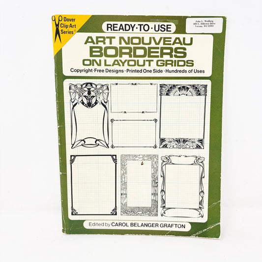 Art Nouveau Borders on Layout Grids Dover Clip Art Book