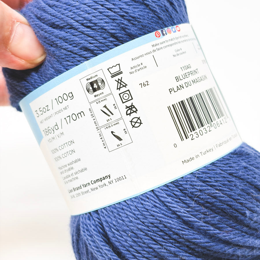 Lion Brand Pima Cotton Yarn – Blueprint