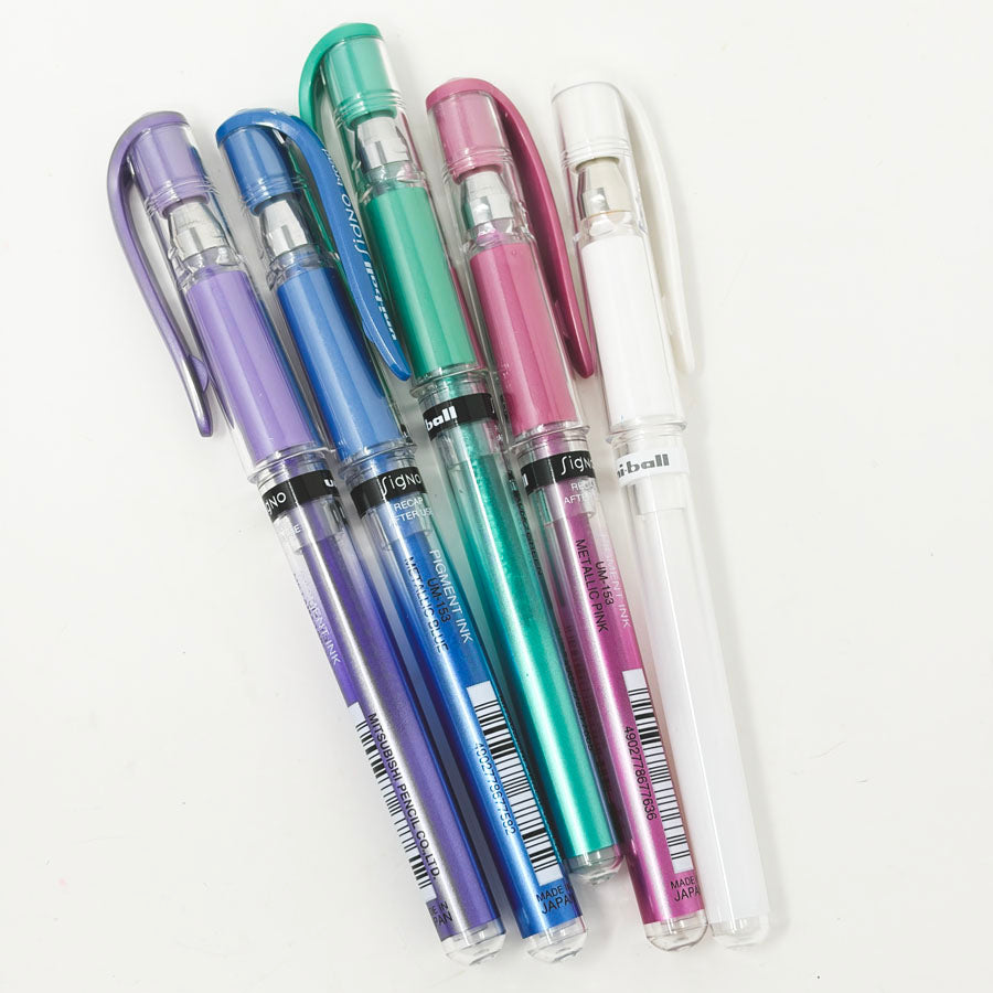 Uniball Gel Impact Bold Metallic Gel Pens (5)