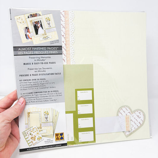 Almost Finished "Times Remembered" Scrapbook Page Kit