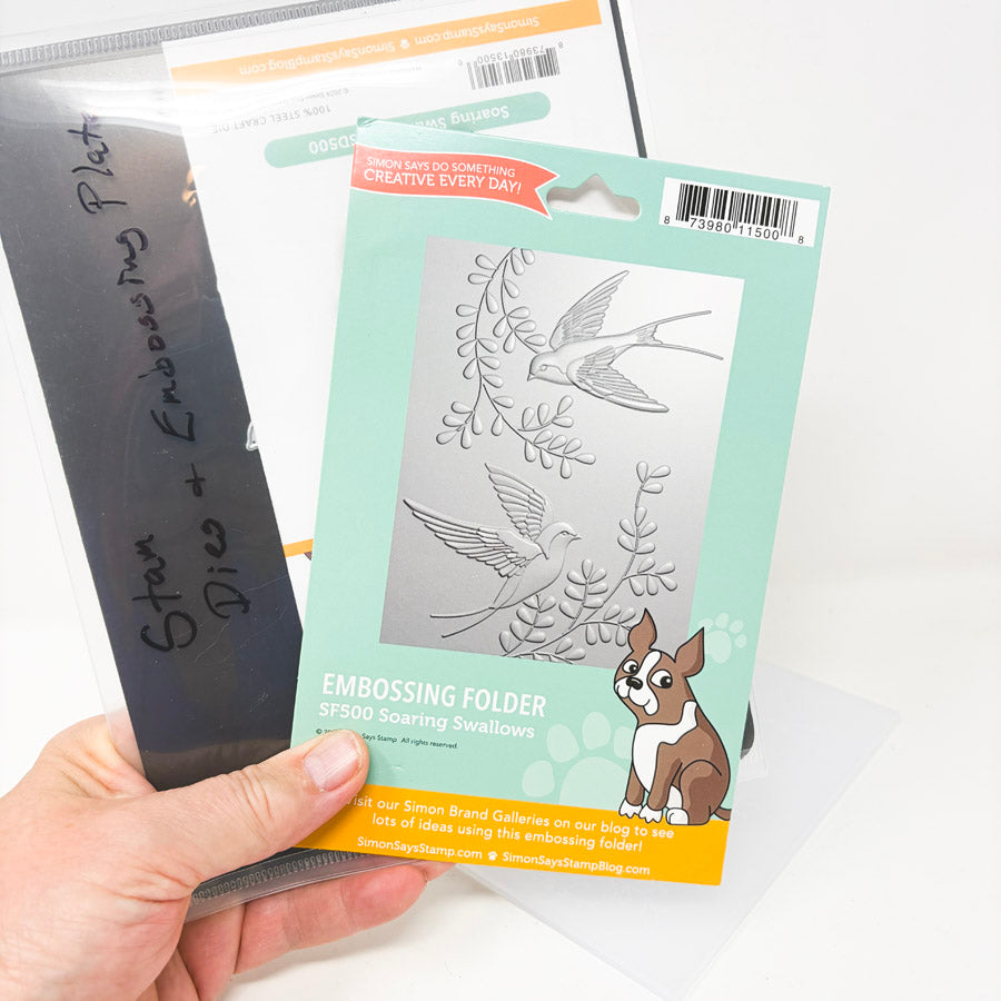 Simon Says Stamp Soaring Swallows Die Set & Embossing Folder