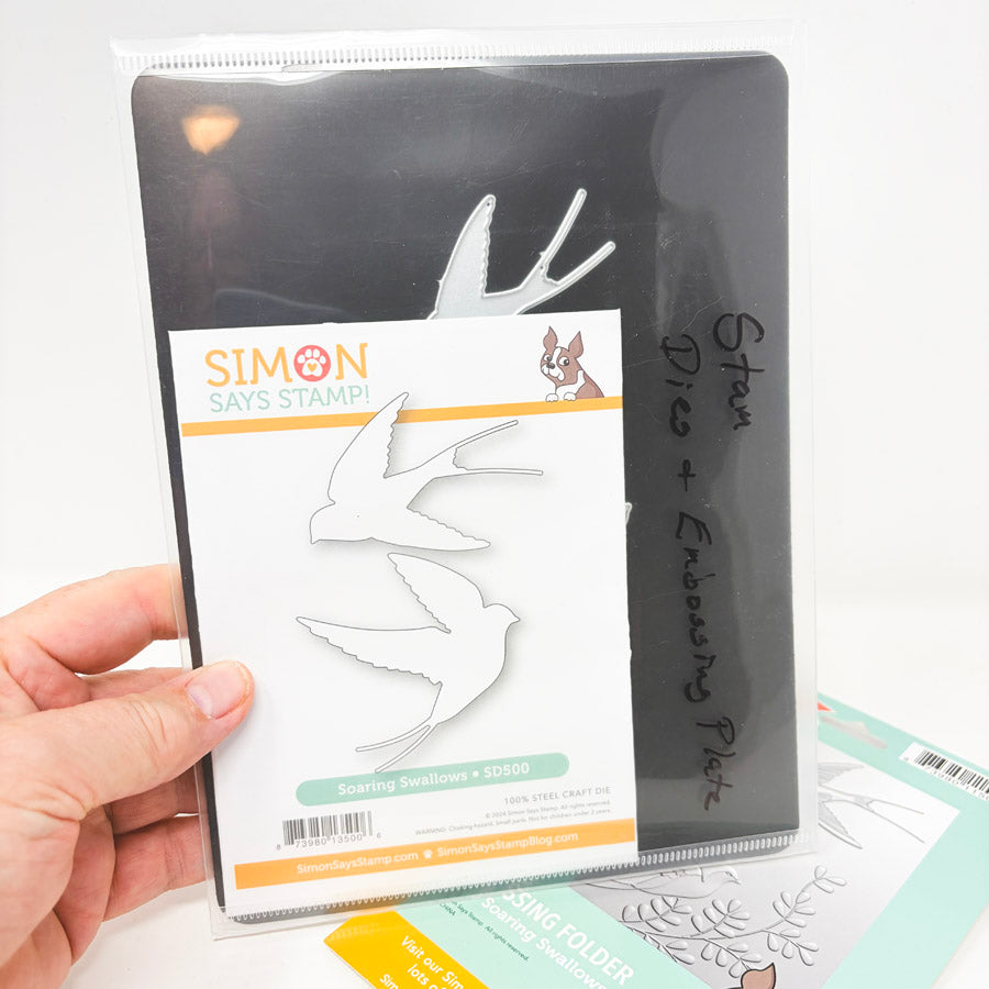 Simon Says Stamp Soaring Swallows Die Set & Embossing Folder