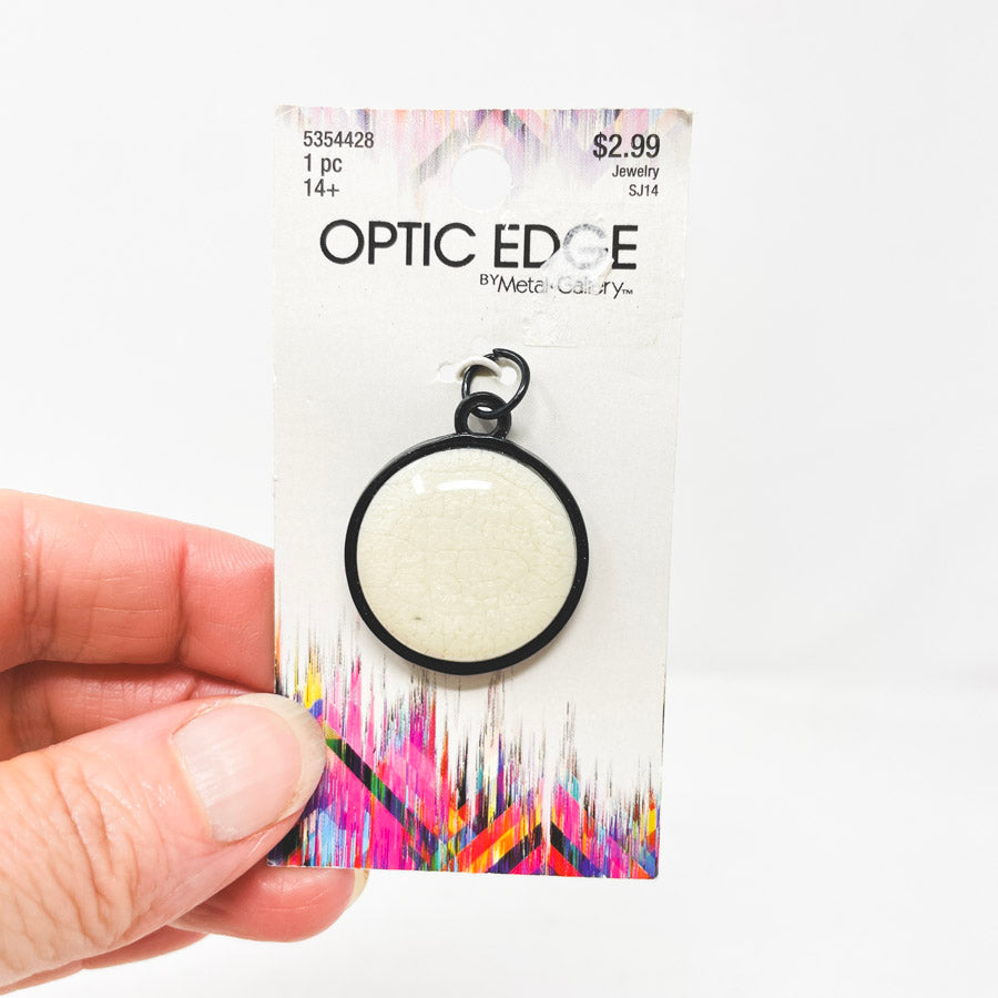 Optic Edge Distressed White Pendant