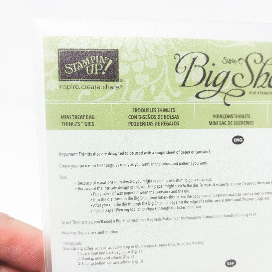 Stampin' Up Sizzix Thinlits Die – Mini Treat Bag