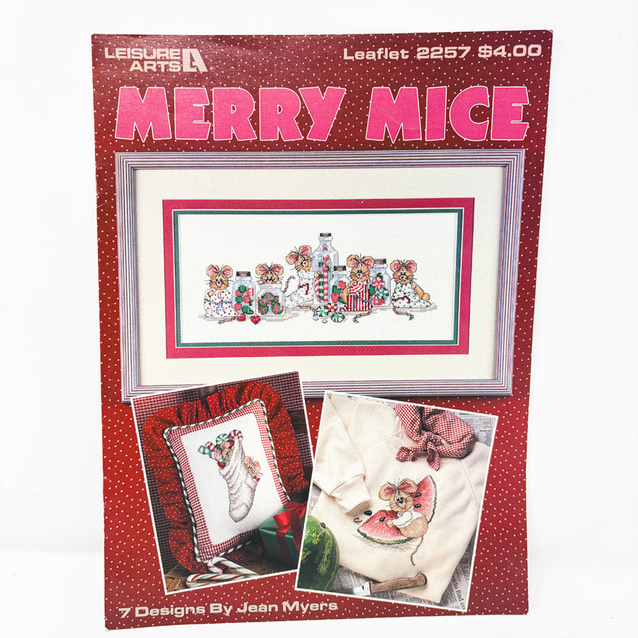 Leisure Arts Merry Mice Cross Stitch Pattern