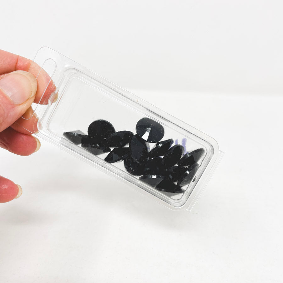 Black Crystal Rivoli Beads