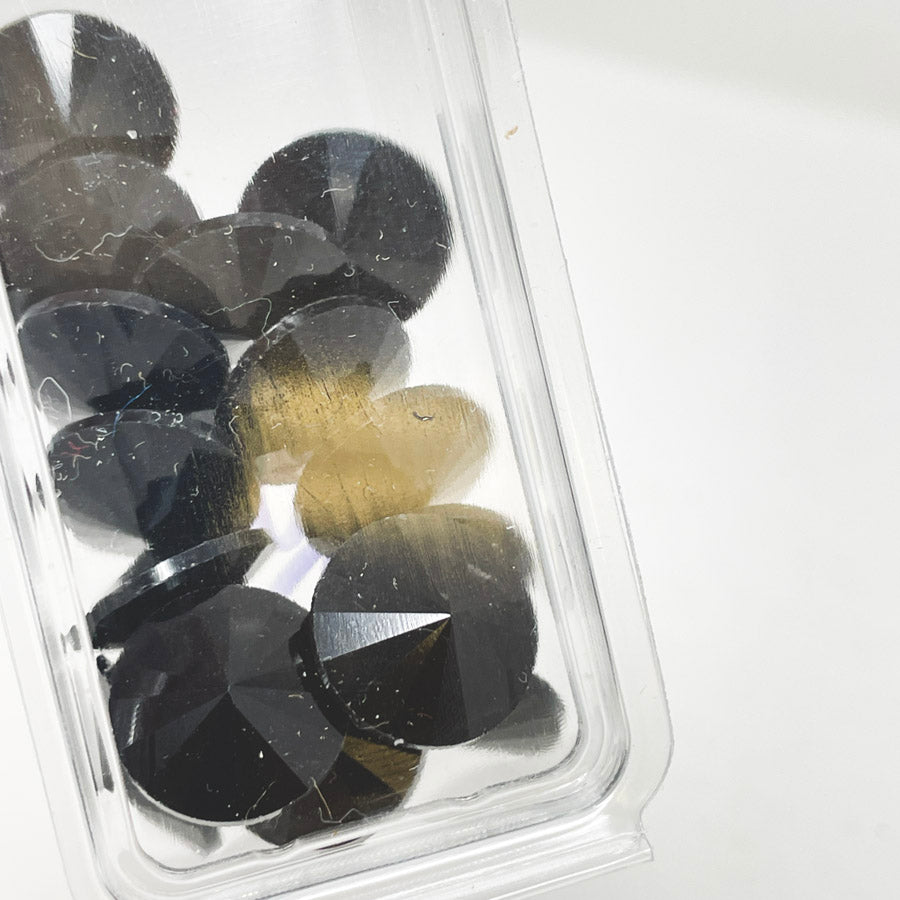 Black Crystal Rivoli Beads