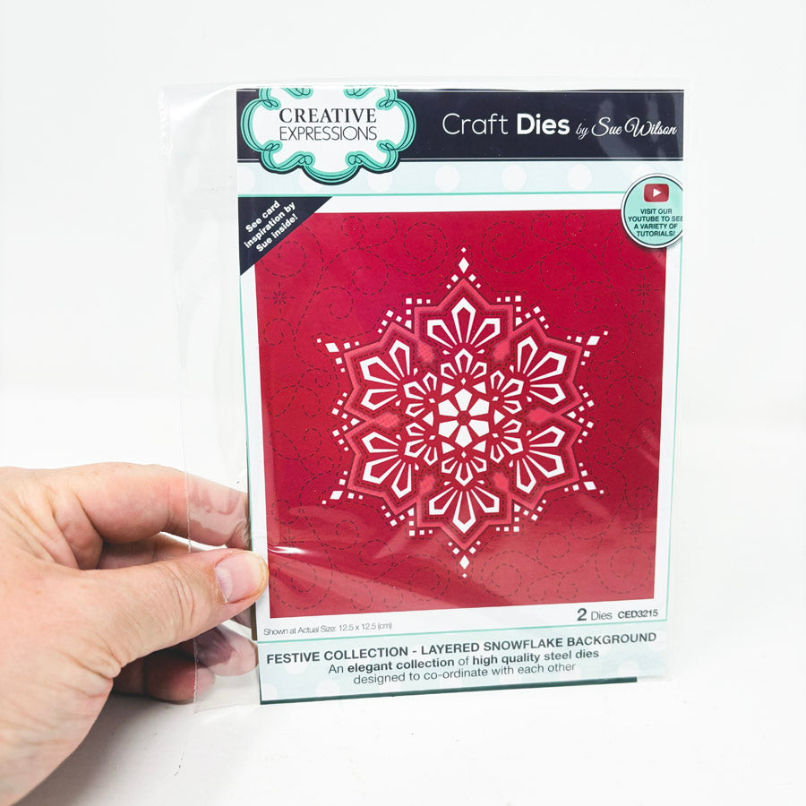 Creative Expressions Die – Layered Snowflake Background
