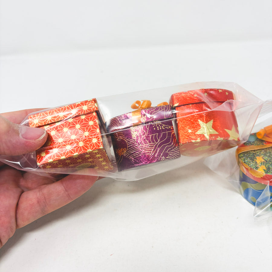 Tiny Paper Wrapped Gift Box With Bow Bundles