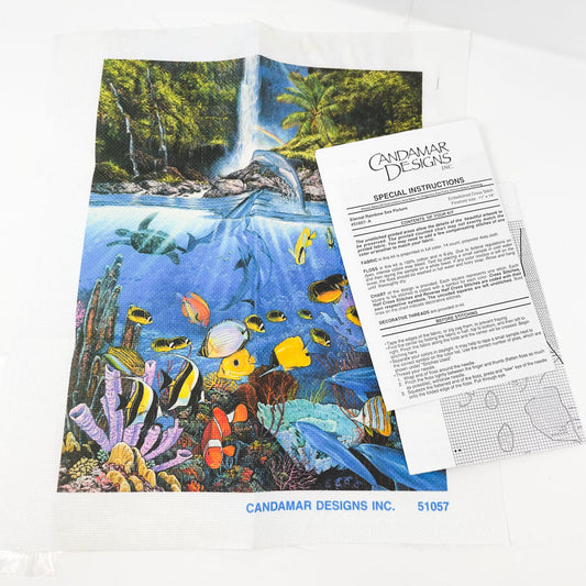Candamar Designs "Eternal Rainbow Sea Printed Cross Stitch - Partial Kit