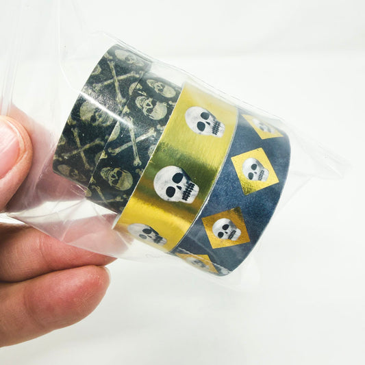 Skulls with Gold Foil Washi Tape Bundle