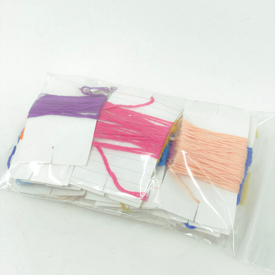 22 Partial Floss Skeins on Index Cards
