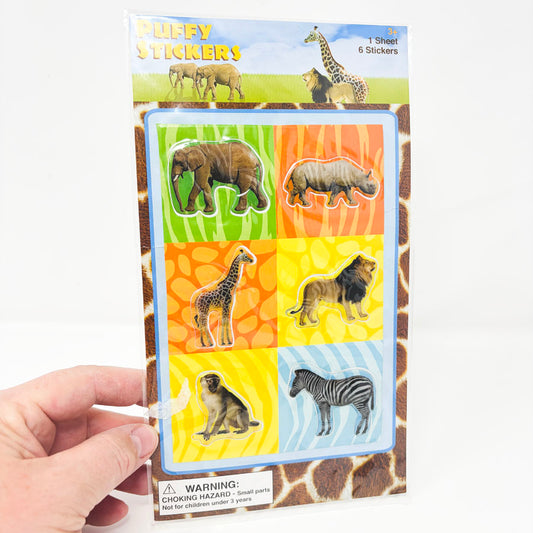 Puffy Animal Stickers