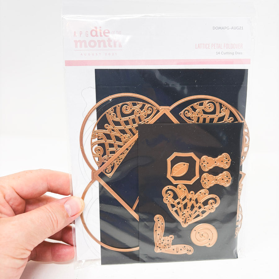 Spellbinders Club Die of the Month Sets - Lattice Petal Foldover