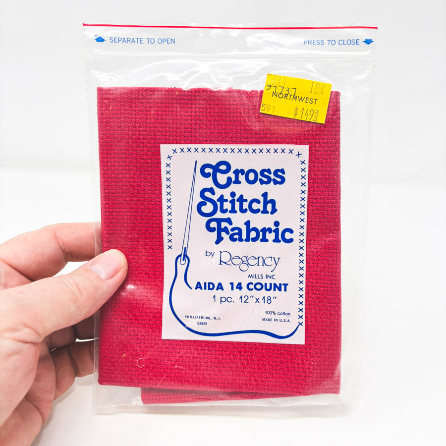 Regency 14 Count Aida - 12" x 18" - Red