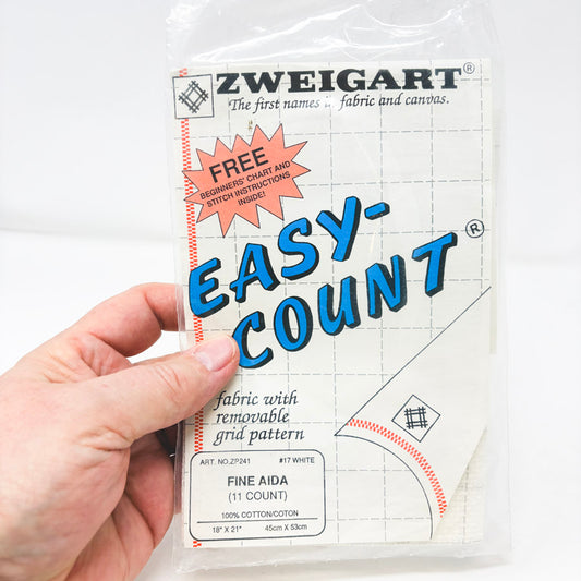 11 Count Easy Count Grid with Fabric by Zweigart