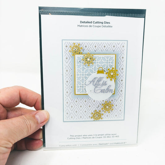 Spellbinders All Is Calm Word Etched Dies
