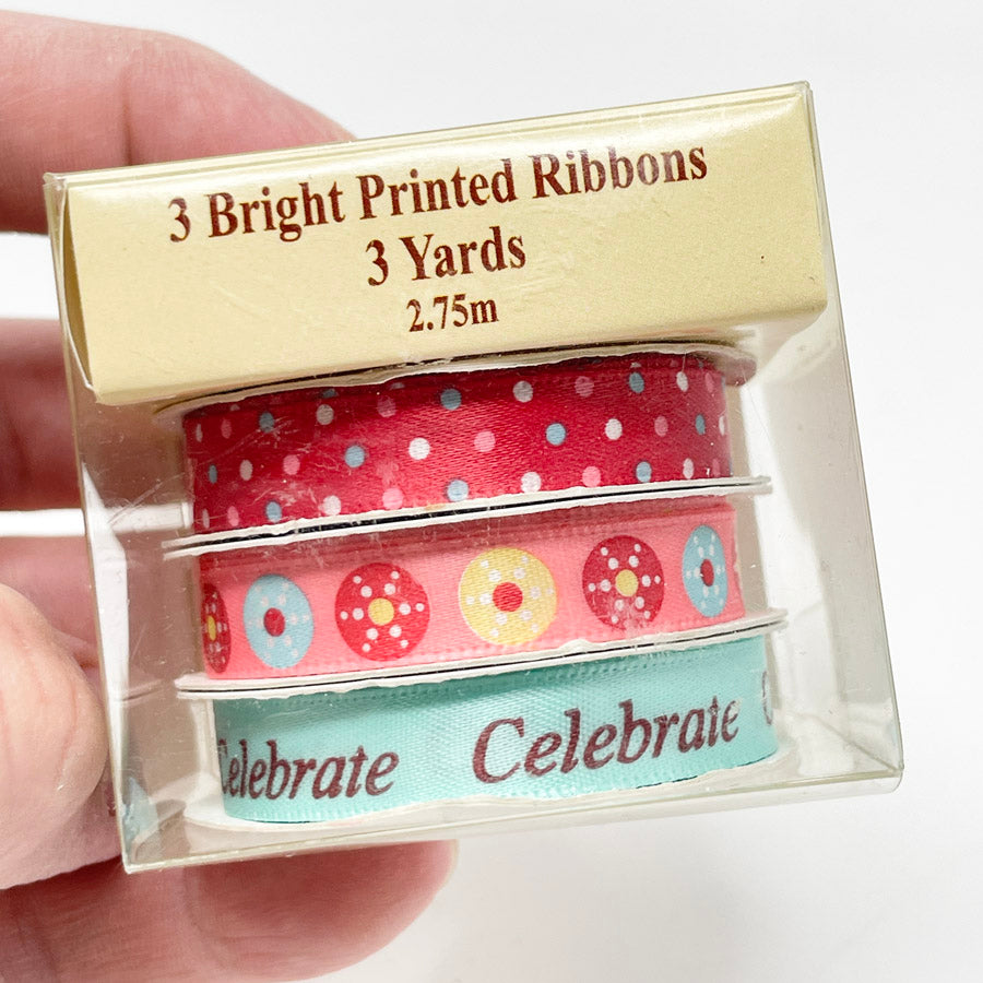 3 Bright Printed Ribbon